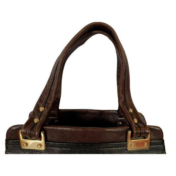 Kate Spade Sullivan Street Melita Satchel Brown Black Leather Shoulder Hand Bag - Picture 4 of 11